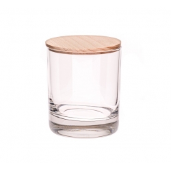 Szklanka  250 ml z drewnianą pokrywką/podstawką